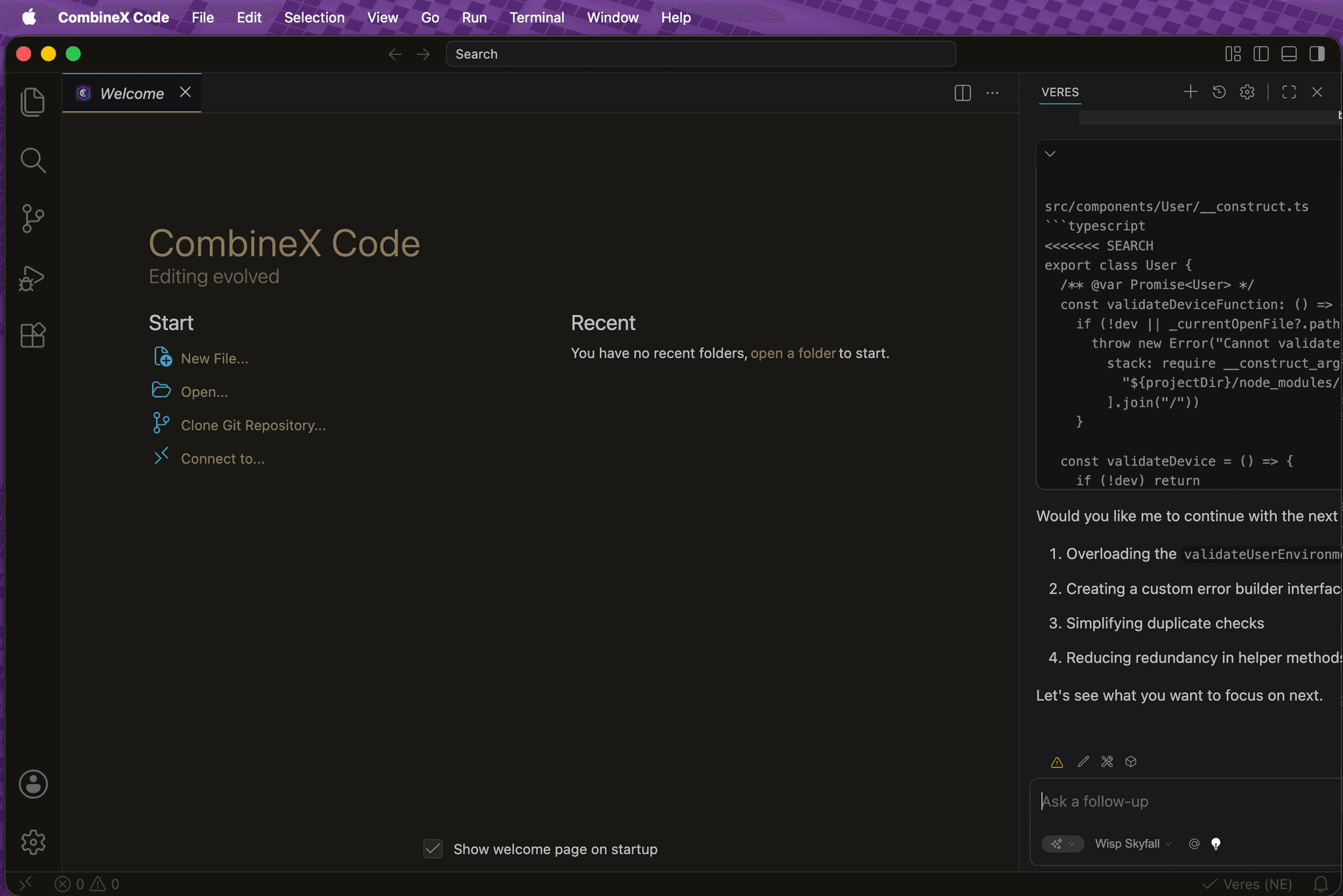 Combinex Code editor screenshot